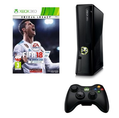 Konsola Microsoft Xbox 360 Slim FIFA 18 PL DUBBING PAD