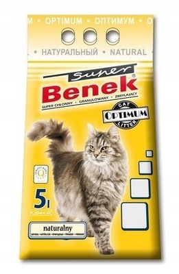 BENEK Super Optimum naturalny Żwirek dla kota 5L
