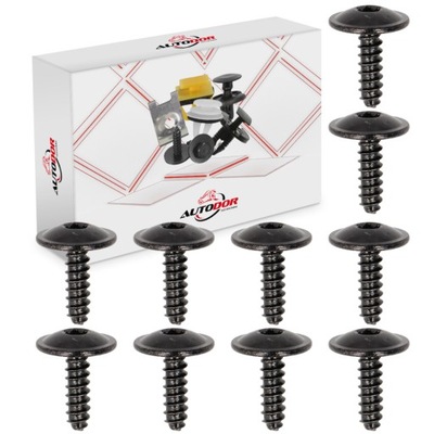 AUDI SEAT SKODA VOLKSWAGEN SCREW BOLT 10 PCS. TORX BUMPER MUDGUARDS CAPS  