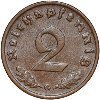 2 Reichspfennig 1939 G