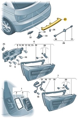 Третій світло стоп audi a1 aso оригінал фото №1