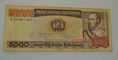 Boliwia - Banknot - 5000 Pesos