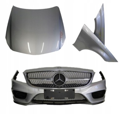 MERCEDES CLS 218 AMG FACELIFT HOOD BUMPER FRONT WINGS SILVER 775 - milautoparts-fr.ukrlive.com