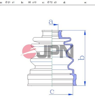 60p5003jpn захист гумовий шарнір внутрішнього фото №1