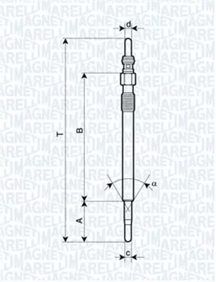 MAGNETI MARELLI 062900047304 СВЕЧА НАКАЛА VOLVO