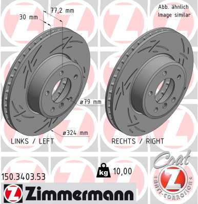 ZIMMERMANN 150.3403.53 DISKU STABDŽIŲ 