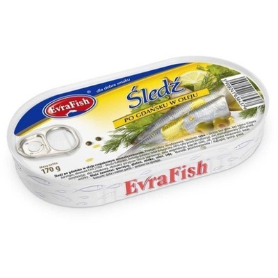 Śledź po gdańsku w oleju EvraFish 170g