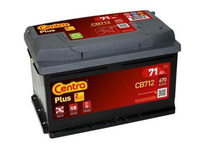 АКУМУЛЯТОР CENTRA PLUS 12V 71AH 670A CB712