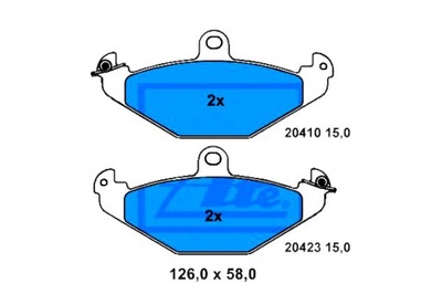 Ate 13.0460-4957.2 набір гальмівних колодок гальмівних, гальма дискові фото №1