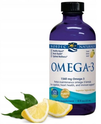 Nordic Omega-3 1560mg EPA DHA płyn lemon 237 ml