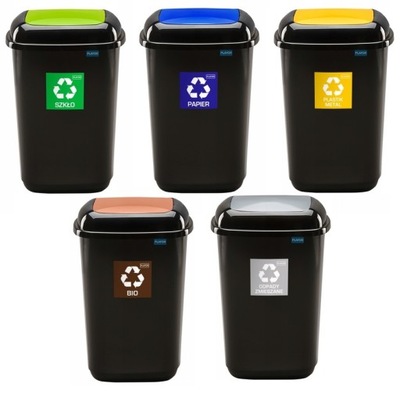 KOSZ POJEMNIK do segregacji odpadów śmieci 5x28L