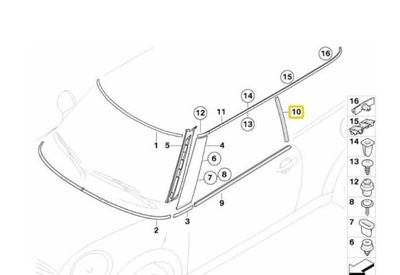 Mini cooper r56 захист стійка b ліва 7146099 фото №1