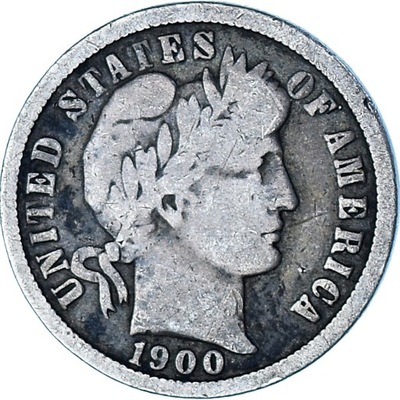 Moneta, USA, Barber Dime, Dime, 1900, U.S. Mint, N
