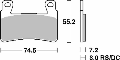 SBS КОЛОДКИ ТОРМОЗНЫЕ KH265 STREET CERAMIC HONDA CBR 600RR '03-'04 ЦВЕТ CZA