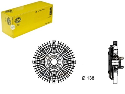 Вязкостная муфта сцепление вязкостная hella aic285 65115000 фото №1