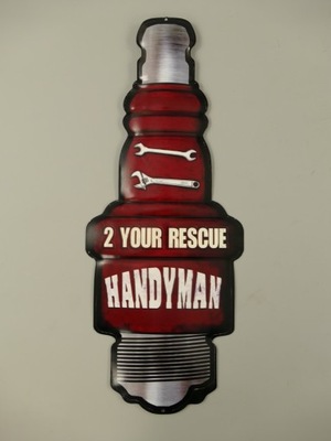 Blaszany Szyld - 2 YOUR RESCUE HANDYMAN 50X20 CM