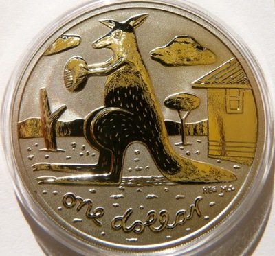 DOLLAR AUSTRALIA 2008 KANGUR SREBRO 999 UNCJA MATT