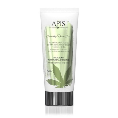 APIS Cannabis Home Care regenerująca maska do rąk z olejem z konopi i
