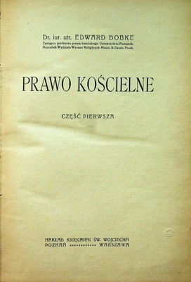 Prawo kościelne część I 1921 r.