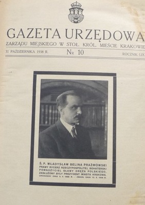 BELINA PRAŻMOWSKI GAZETA URZĘDOWA NEKROLOG 1938