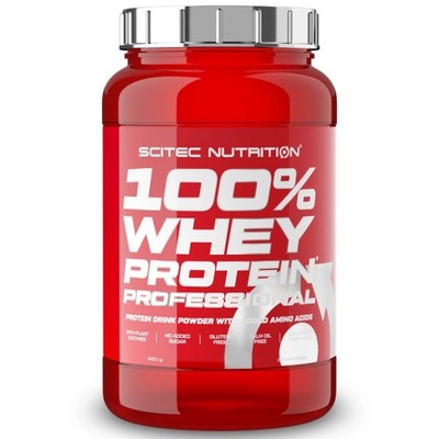 SCITEC 100% Whey Protein Professional 920g BIAŁKO PRZYROST SIŁY MASY