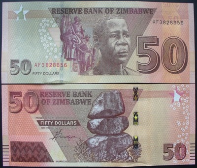 Zimbabwe 2020 50 DOLARÓW UNC._Pw105____9133