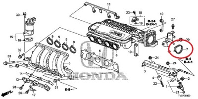 HONDA CON 17107-RB0-007 FORRO MARIPOSA DE ADMISIÓN JAZZ CIVIC  