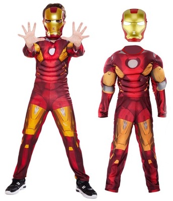 STRÓJ PRZEBRANIE KOSTIUM IRON MAN MASKA RĘKAWICA