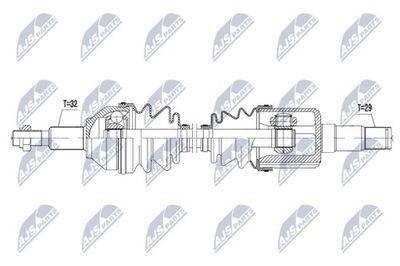 SEMI-EJE DE ACCIONAMIENTO DODGE JOURNEY 08-, AVENGER 08- /LEW  