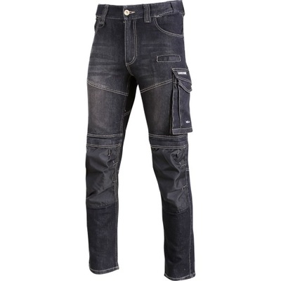 LAHTI PRO PANTALONES ROBOCZE JEANS BLACK STRETCH ZE WZMOCNIENIAMI L4051705  