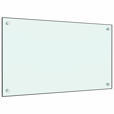 Panel ochronny do kuchni, biały, 70x40 cm, szkło h