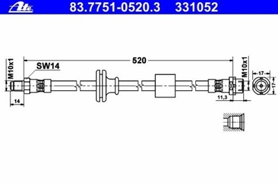 CABLE DE FRENADO FLEXIBLES BMW X3 E83 03- PARTE DELANTERA  