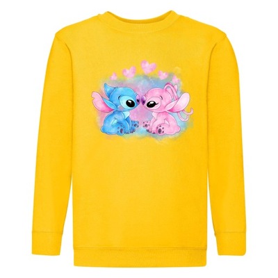 bluza dziecieca Lilo Stitch stich bez kaptura Love milosc zolta 140