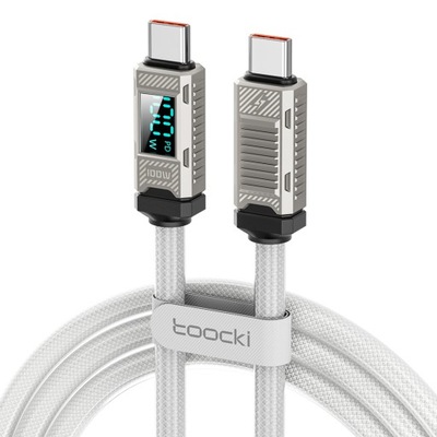 Kabel Toocki USB typ C - USB typ C 1 m biały