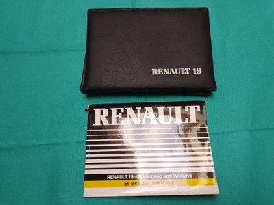 RENAULT 19 MANUAL LIBRO DE MANTENIMIENTO FORRO 1989  