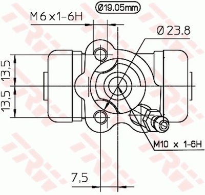 CYLINDER BRAKE TOYOTA CARINA E 92-96 LEFT  