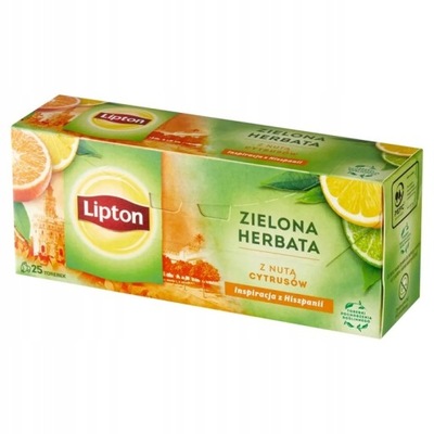 Lipton Herbata Zielona Cytrusowa 25 torebek