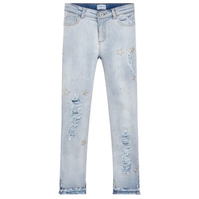 Spodnie jeans dziury dziewczęce Mayoral 6503-69 r.162