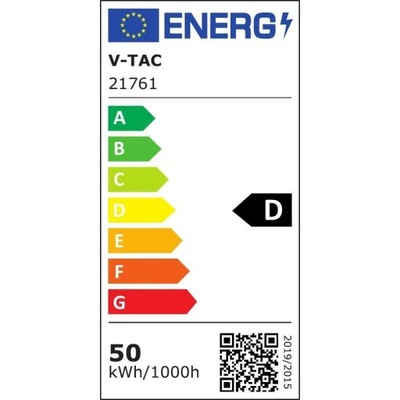 PROJEKTORIUS LED V-TAC 50W SAMSUNG CHIP SLIM JUODAS VT-56 6500K 5750LM 5 METŲ 