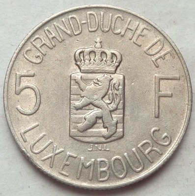 LUKSEMBURG - 5 franków - 1962