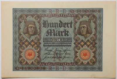Banknot 100 marek 1920 rok - Seria Q