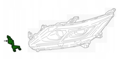 Eclipse cross 17 - 20 кронштейн лампи фара перед лівий нижній фото №1