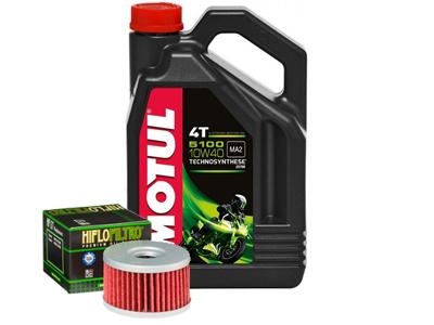 MOTUL 5100 4T 10W40 4L + HIFLO FILTRO ACEITES HF137  