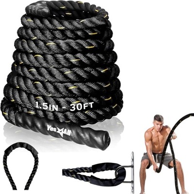 Lina treningowa Battle Rope Yes4All 9m x 38mm