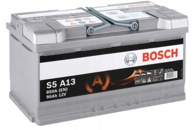 АКУМУЛЯТОР BOSCH SILVER AGM S5 A13 95AH 850A P+ RAD-OM