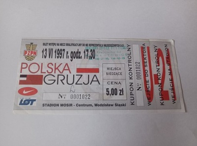 POLSKA - GRUZJA 13-06-1997 WODZISŁAW