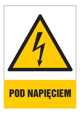 Tabliczka ZTE-91 POD NAPIĘCIEM