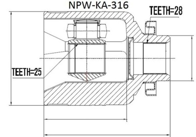 Nty npw-ka-316 набір шарнір, wał привідний фото №1
