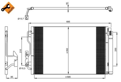 RADUADOR KLIMAT. BMW 35970/NRF NRF  