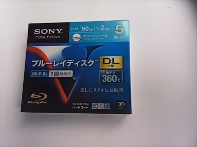 Sony BD-R DL 50GB x2 Printable 5szt